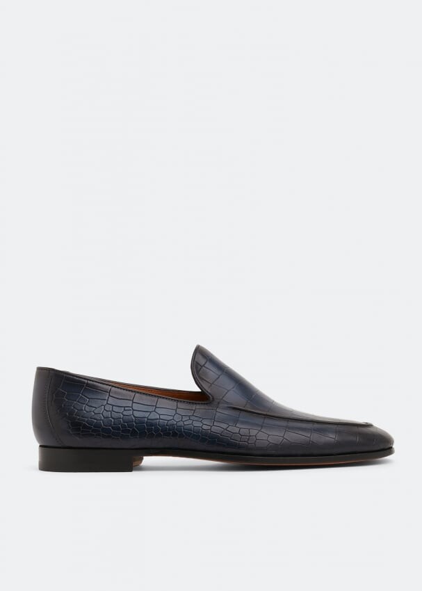 

Лоферы MAGNANNI Alligator effect-leather loafers, синий