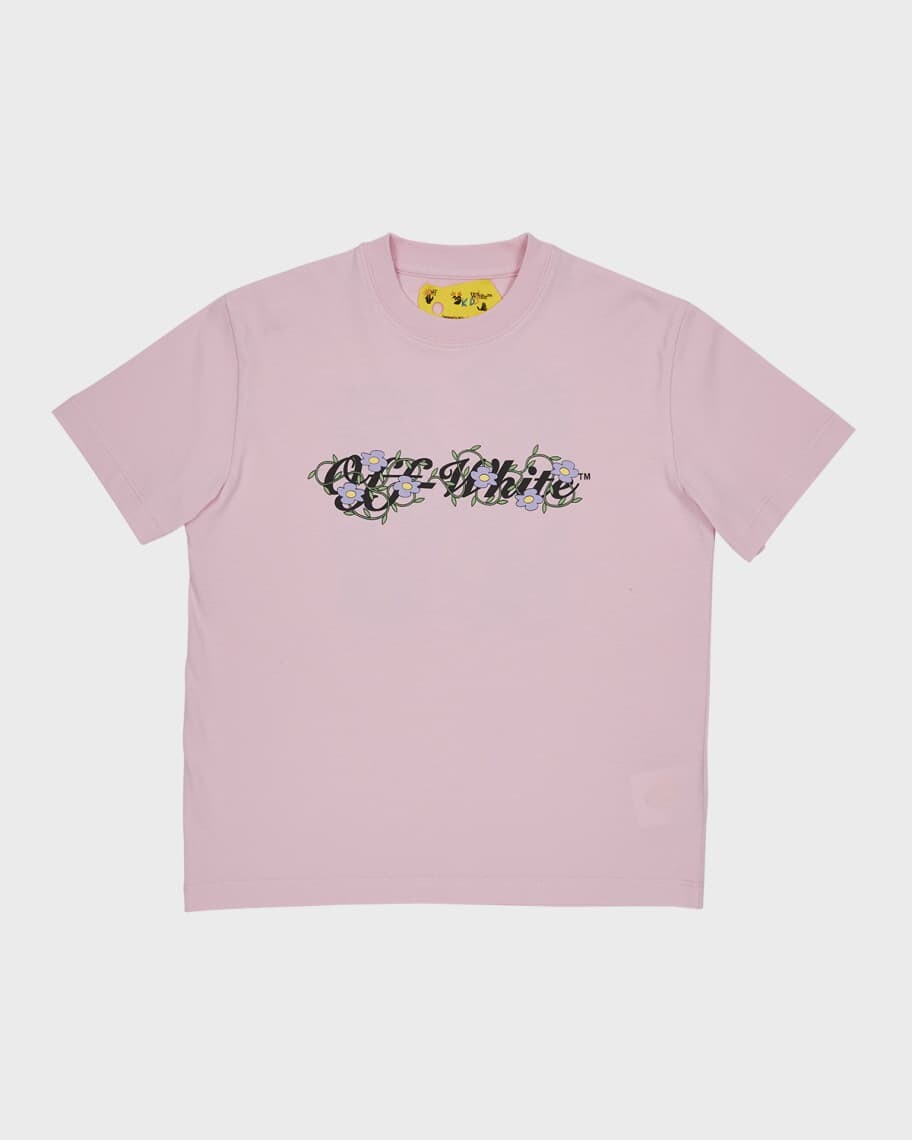 

Футболка с цветочным принтом для девочек, размер 4–12 Off-White