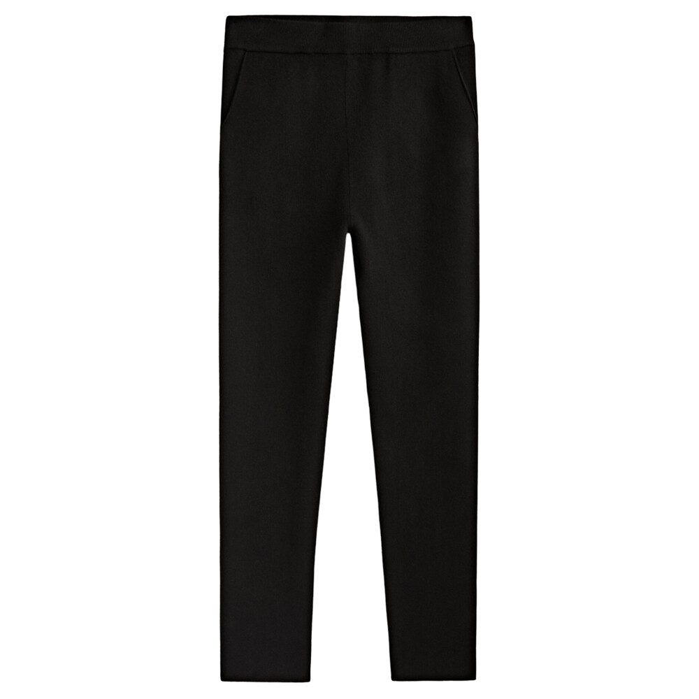 

Брюки Massimo Dutti Straight Knit, черный