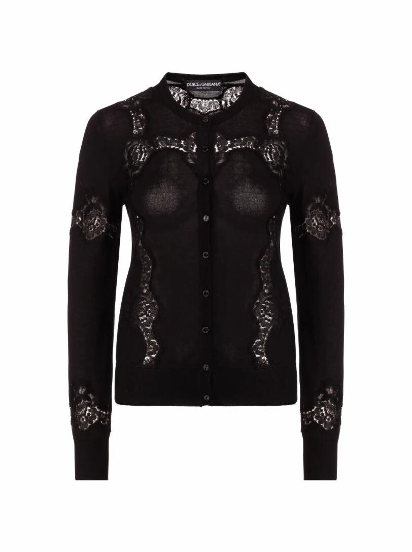 

Кардиган с кружевными вставками Dolce&Gabbana, Черный