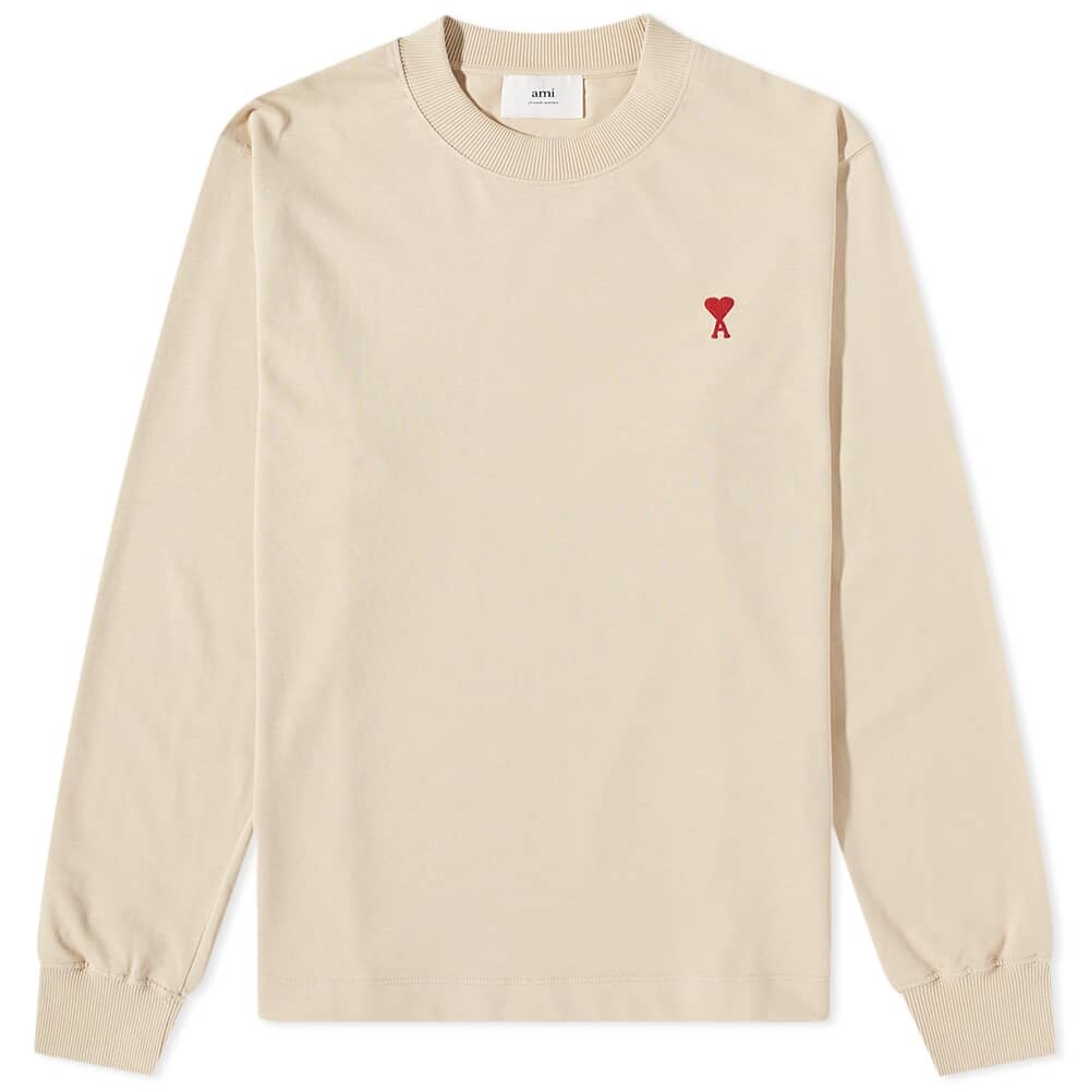 

Футболка AMI Long Sleeve Tonal Small A Heart Tee, Белый