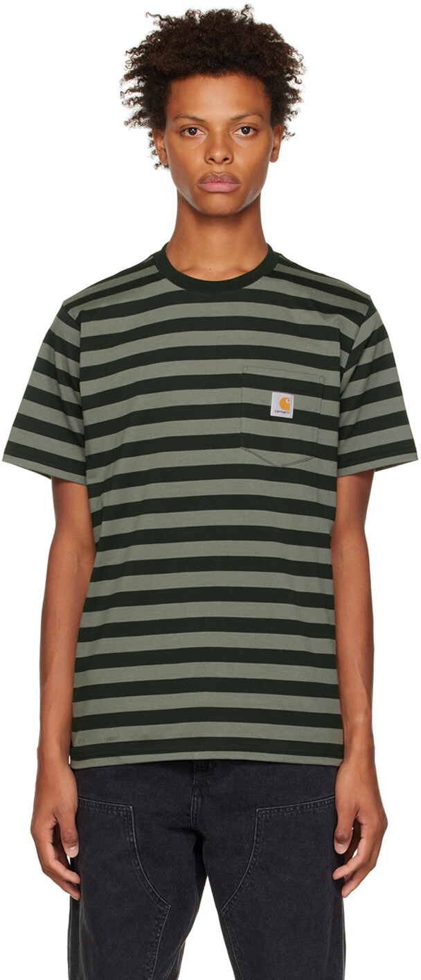 

Зеленая футболка с карманом Carhartt Work In Progress