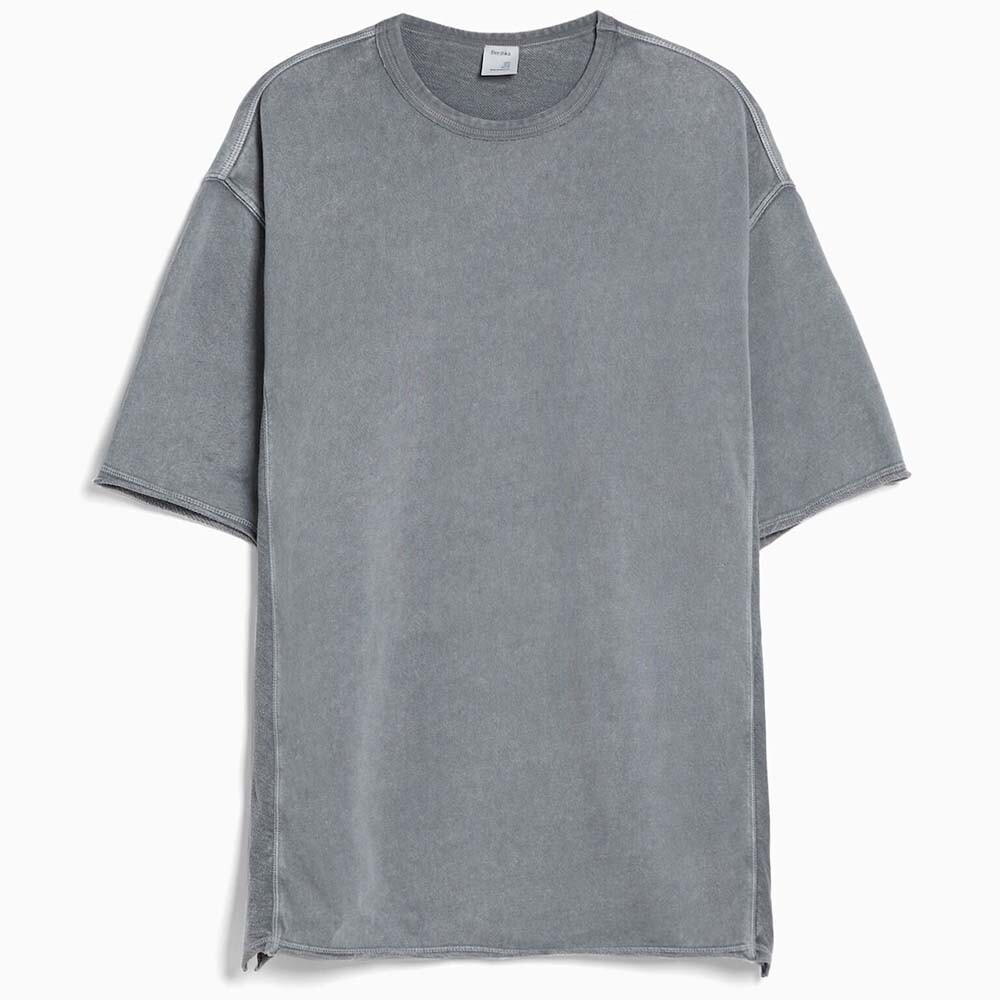 

Футболка Bershka Short Sleeve Faded, серый