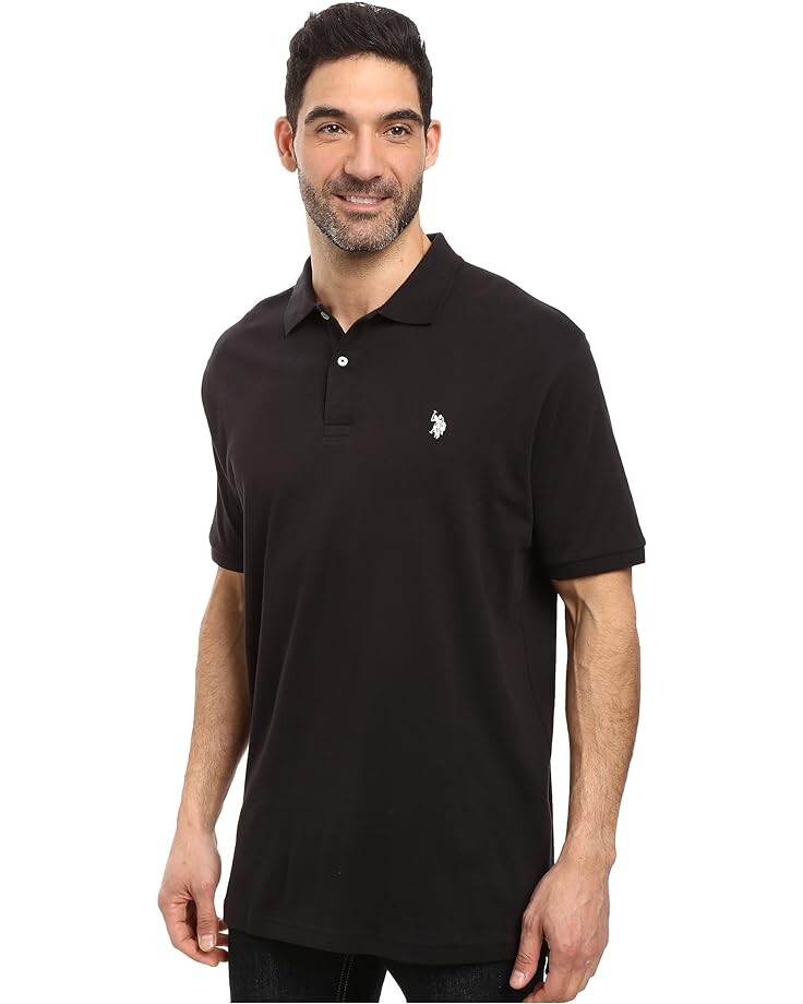 

Поло U.S. POLO ASSN. Solid Interlock Polo, черный