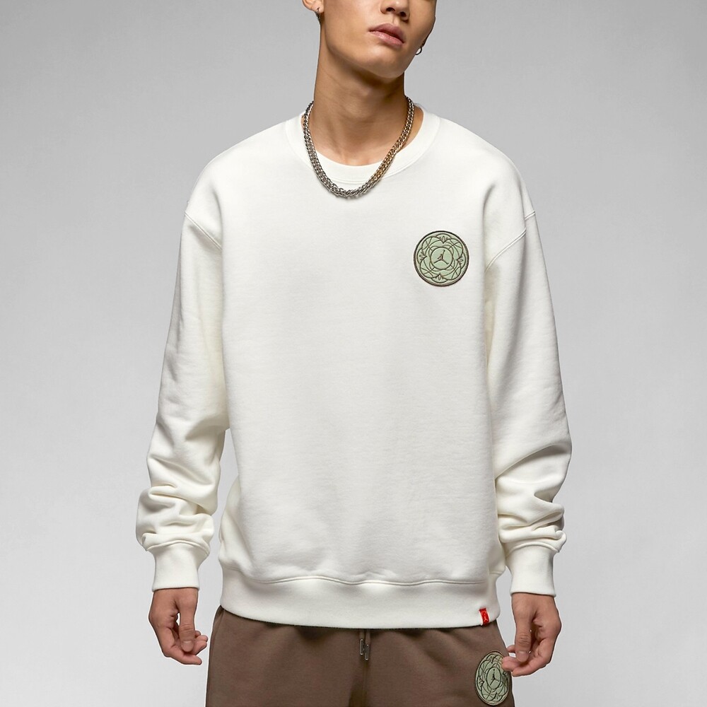 

Свитшот Nike Jordan Flight Heritage Men's Knit Crew Neck, серовато-белый