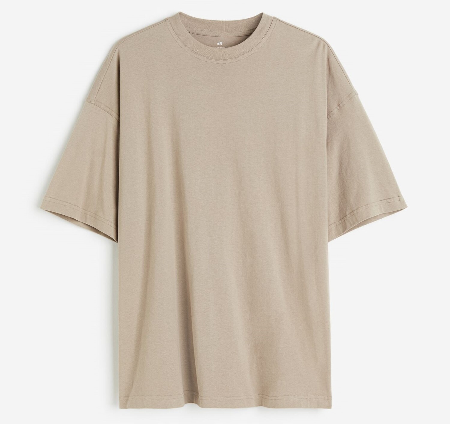 

Футболка H&M Oversized Fit, бежевый