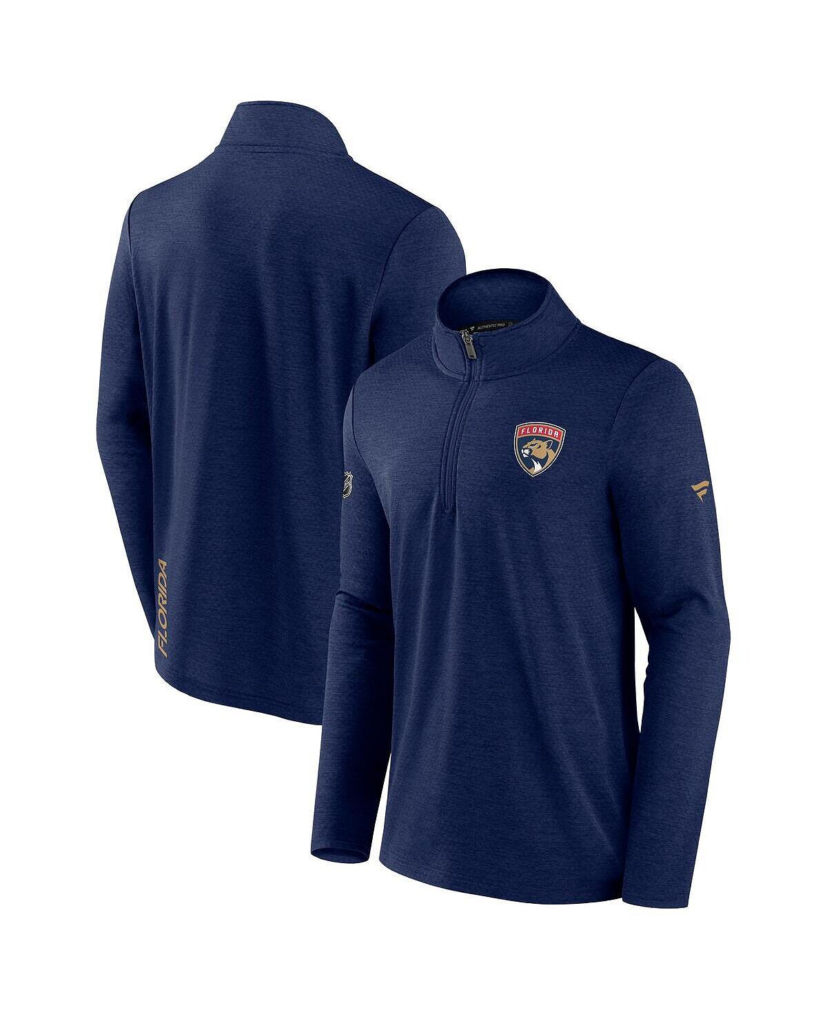 

Мужская фирменная куртка heather navy florida panthers authentic pro rink с молнией на четверть Fanatics, мульти