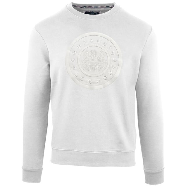 

Белый свитшот Monotone с большим круглым логотипом Aquascutum, белый
