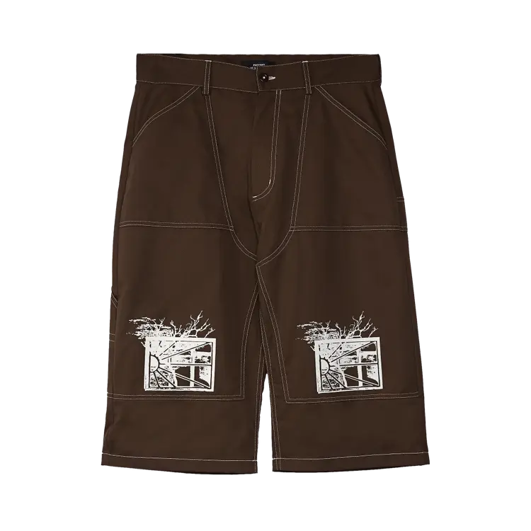 

Шорты Rassvet x PACCBET Printed Work 'Dark Brown', коричневый