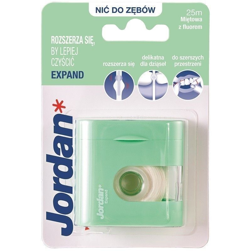 Jordan Expand Fresh зубная нить, 1 шт. зубная нить с фтором и мятным вкусом 25м jordan dental floss expand fresh 1 шт