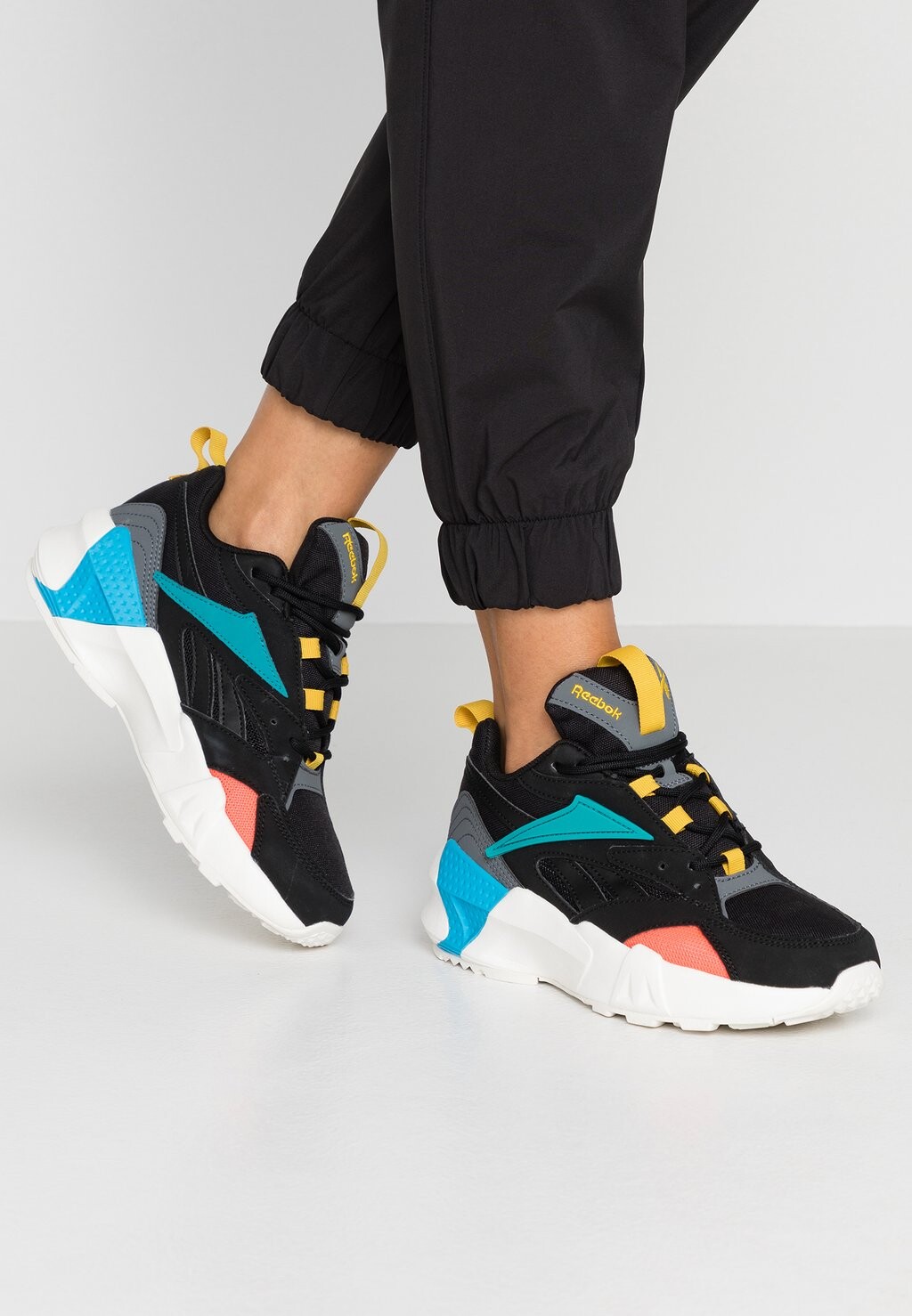 

Кеды Reebok, черный/сплав/бирюзовый