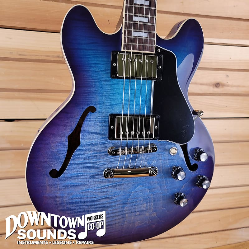 Электрогитара Gibson ES-339 Figured with Hardshell Case - Blueberry Burst