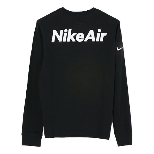 Футболка Nike Casual Sports Round Neck Logo Long Sleeves Black, черный