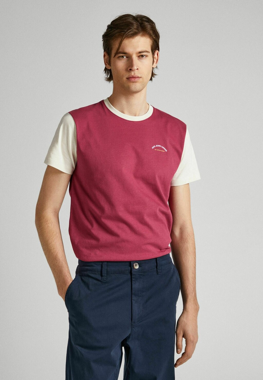 

Футболка с принтом Wembley Pepe Jeans, цвет crushed berry red