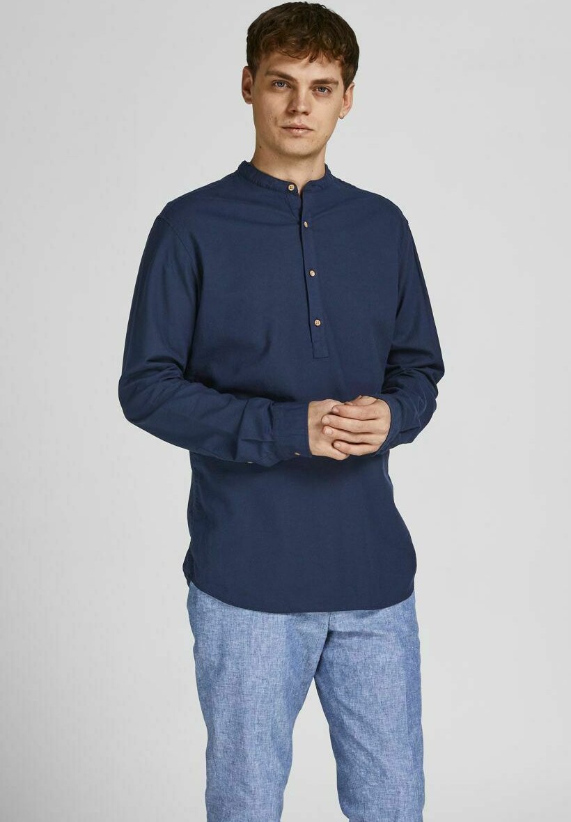 

Рубашка JPRBLASUMMER HALF PLACKET L/S SN Jack & Jones, темно-синий пиджак