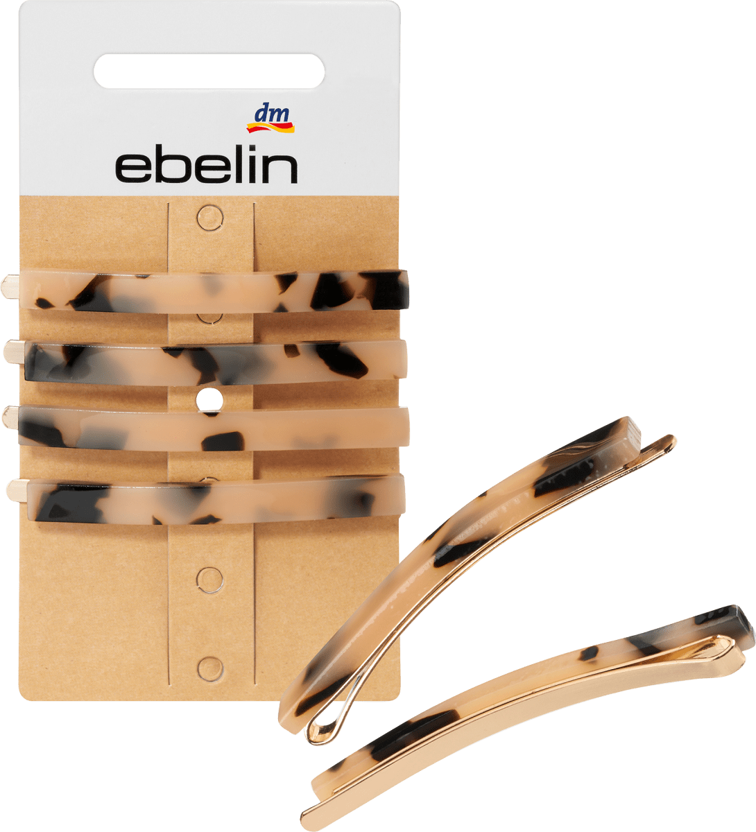 Заколки для волос коричневые 4 шт. ebelin