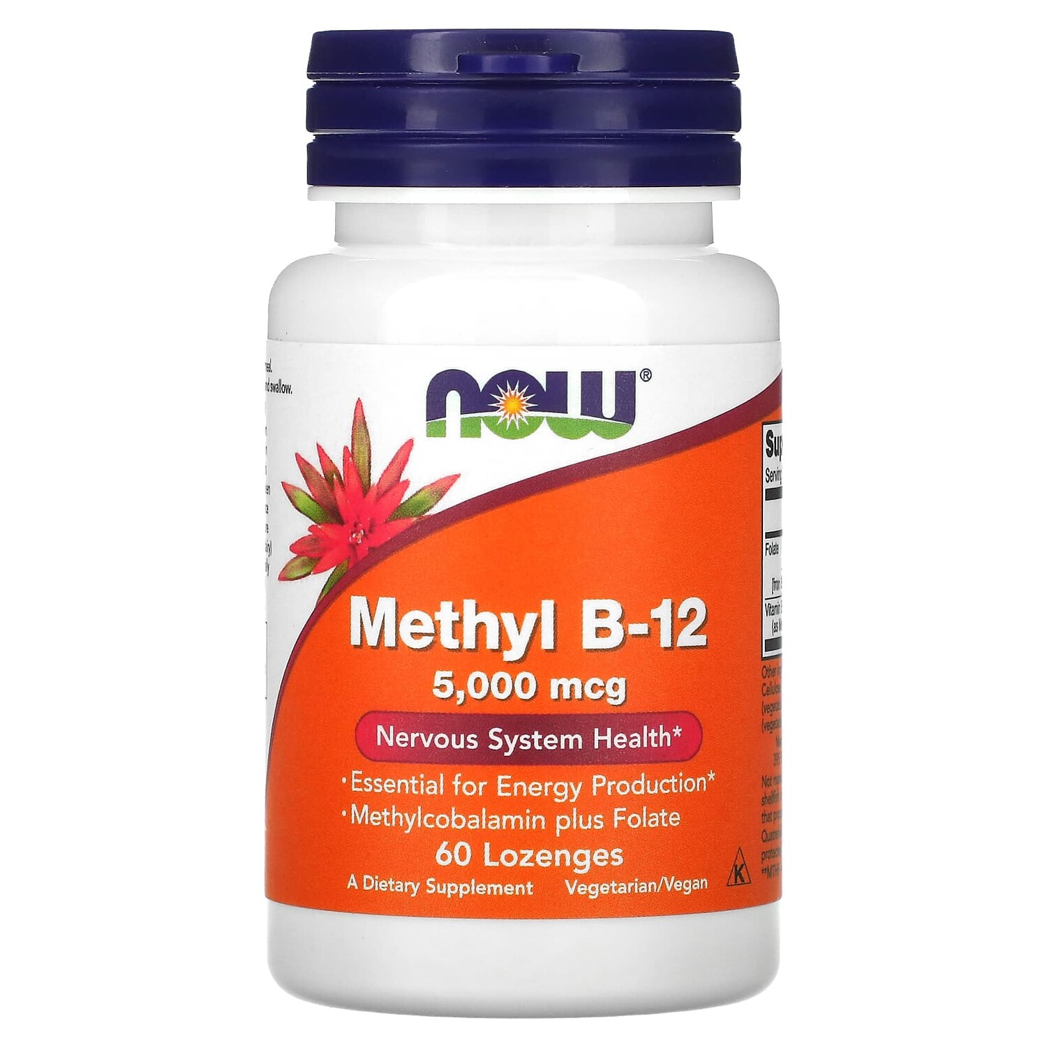 

Метил B- 12, 5000 мкг , 60 таблеток для рассасывания, NOW Foods