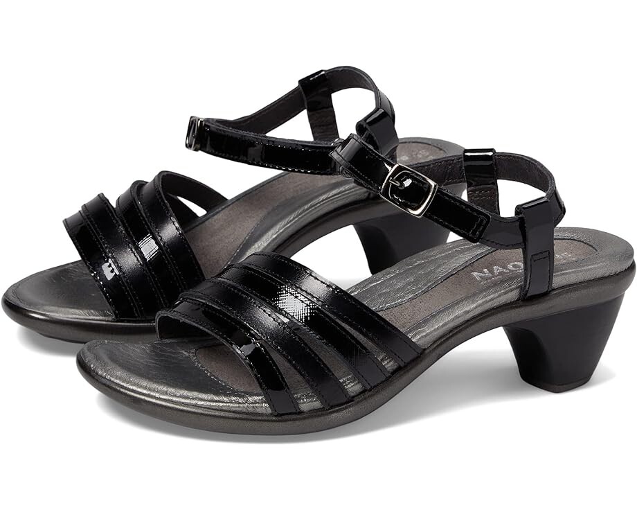 

Туфли Naot Current, цвет Black Leather/Black Patent Combination