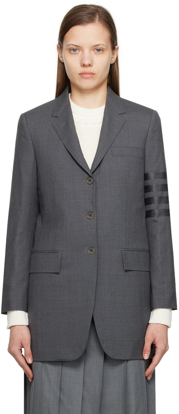 

Серый пиджак с 4 полосами Thom Browne