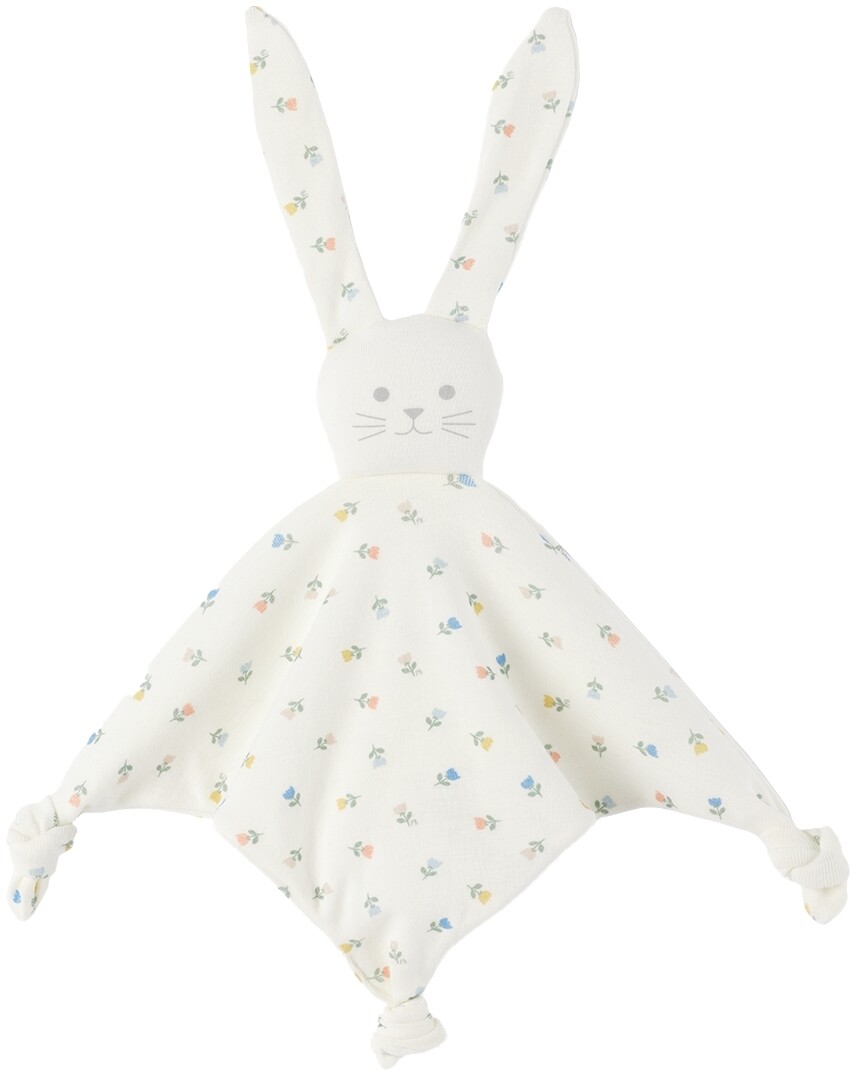 

Детская игрушка-одеяло с белым цветком Petit Bateau