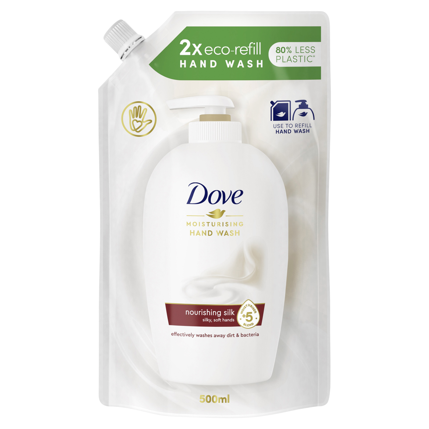 Dove Fine Silk запас жидкого мыла, 500 мл