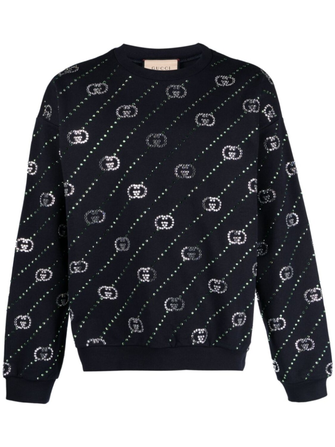 

Gucci толстовка в полоску с логотипом Interlocking G, синий