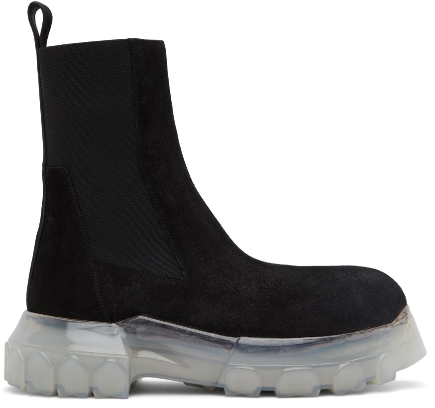 

Черные тракторные ботинки Beatle Bozo Rick Owens