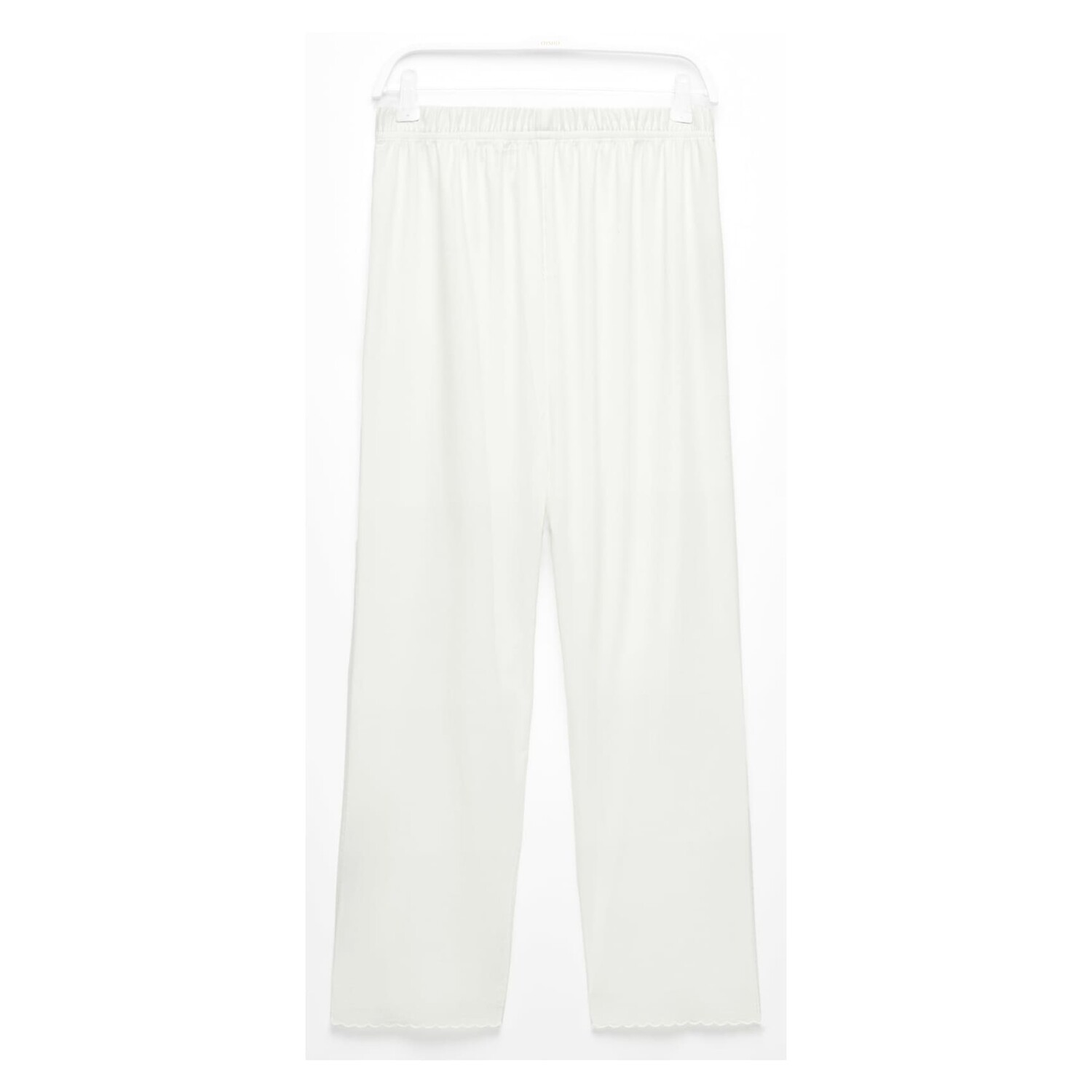 

Брюки пижамные Oysho Scalloped Trim 100% Cotton, экрю