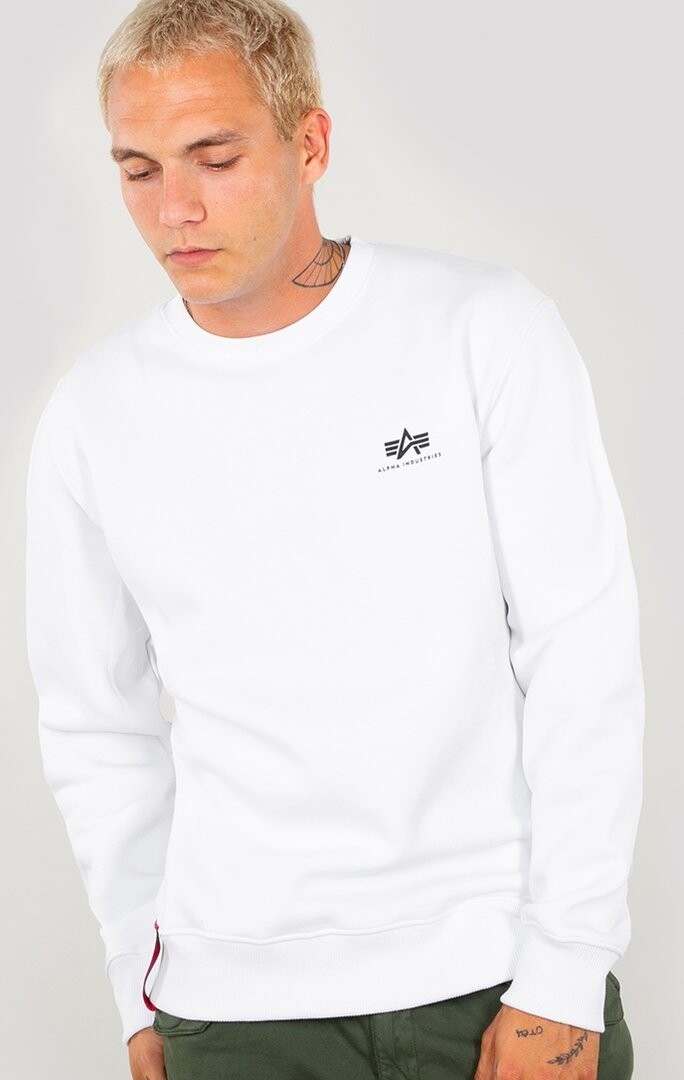 

Толстовка Alpha Industries Basic Small Logo, белая