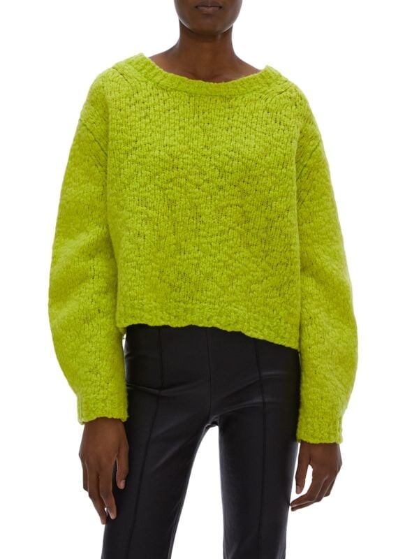 

Короткий укороченный свитер Helmut Lang с длинными рукавами heritage, lime