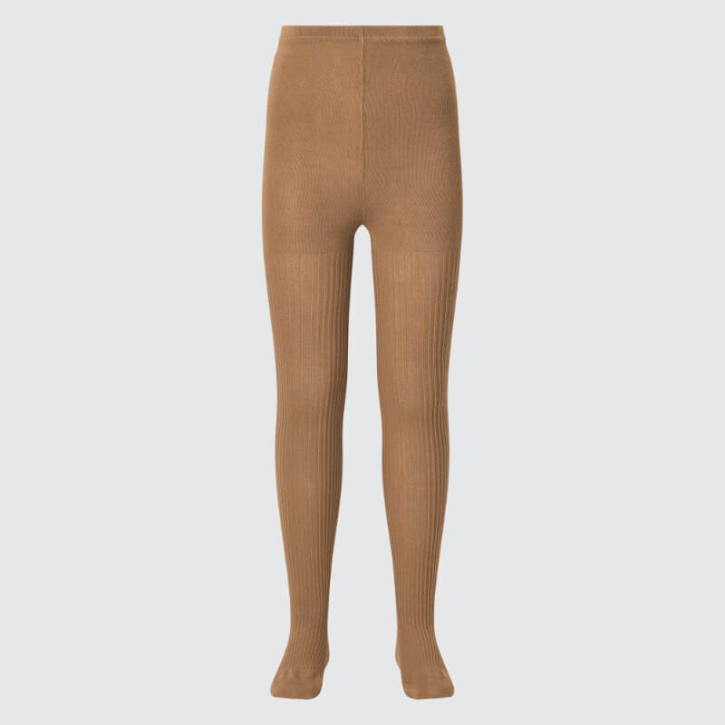 

Колготки Uniqlo Girls Ribbed Tights, коричневый