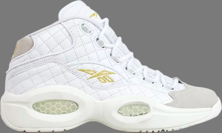 Кроссовки question mid 'white party' Reebok, белый - фото