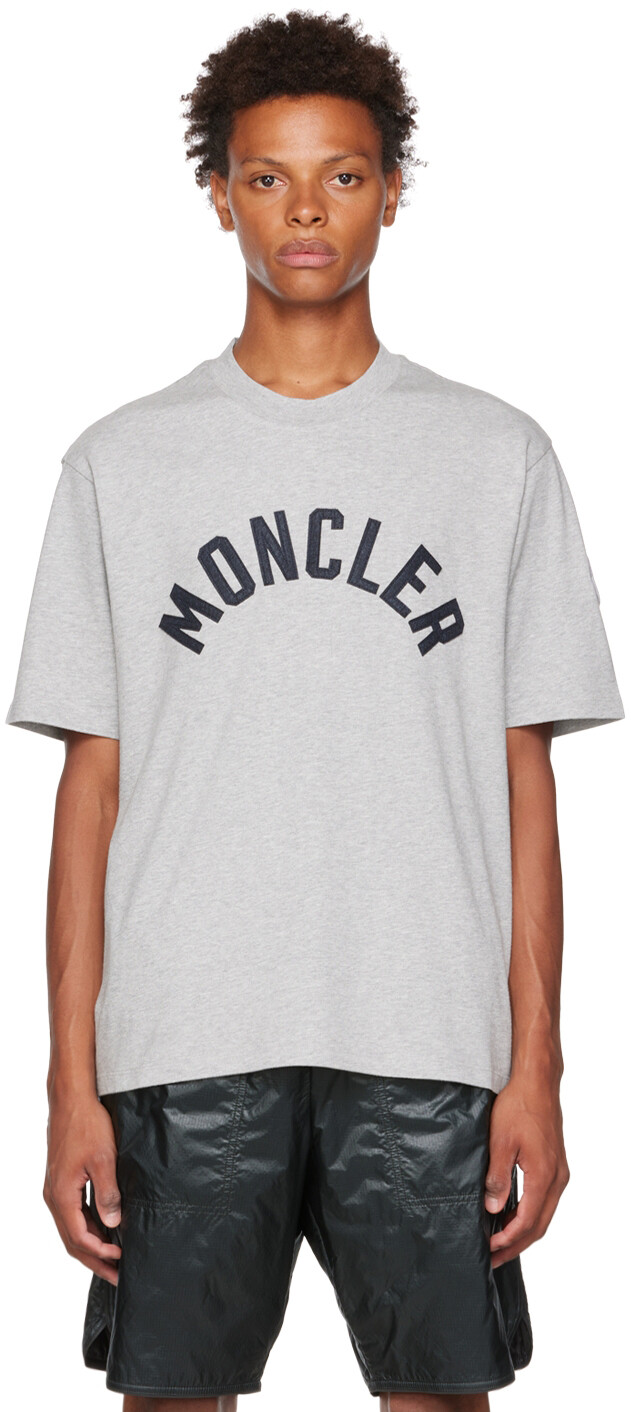 

Серая бондированная футболка Moncler, Серый