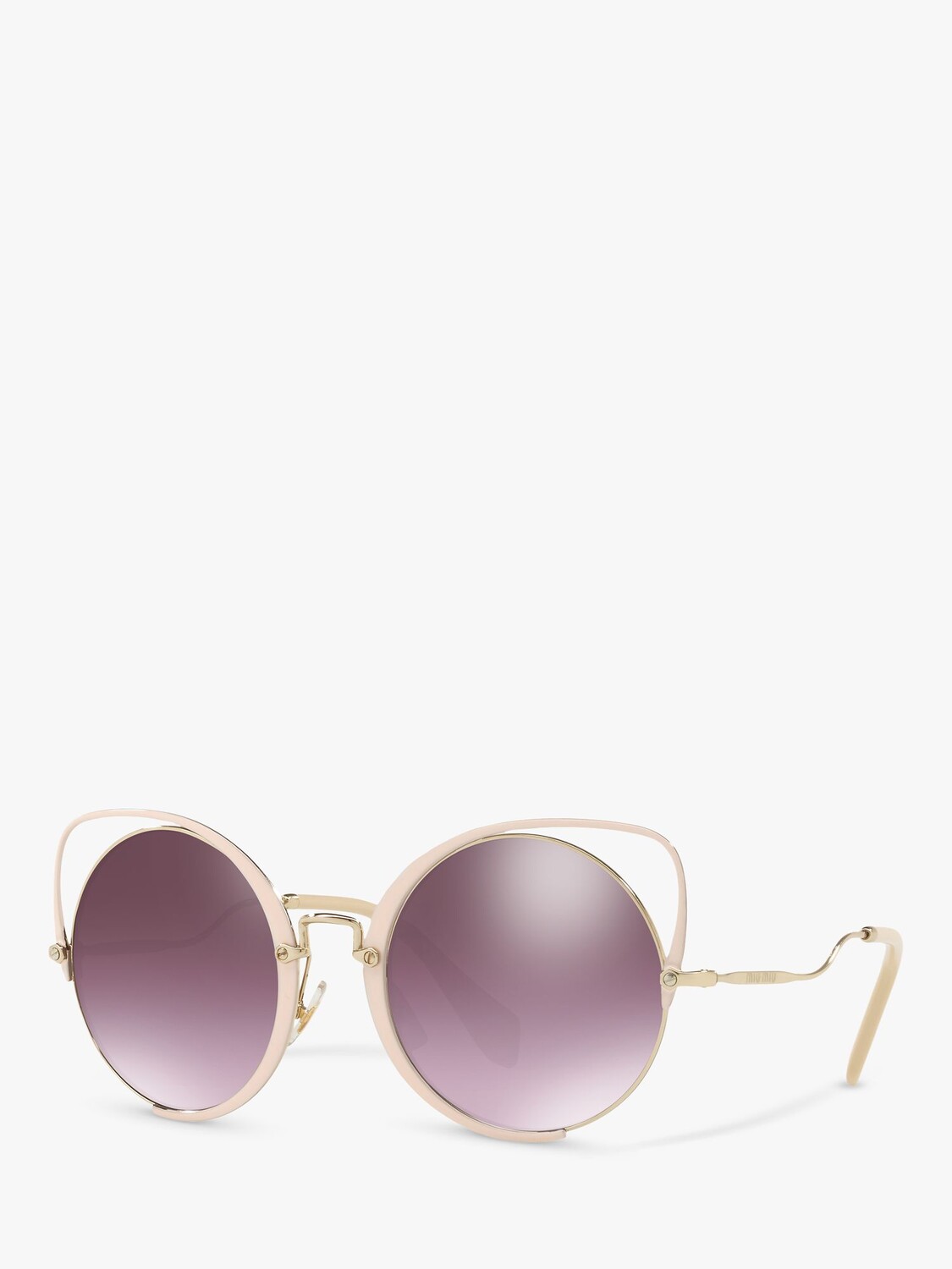 

Miu Miu MU 51TS Женские солнцезащитные очки неправильной формы, золотистый/зеркально-фиолетовый
