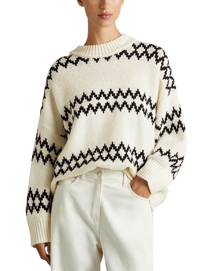

REISS Ivy Свитер Fair Isle, слоновая кость/кремовый