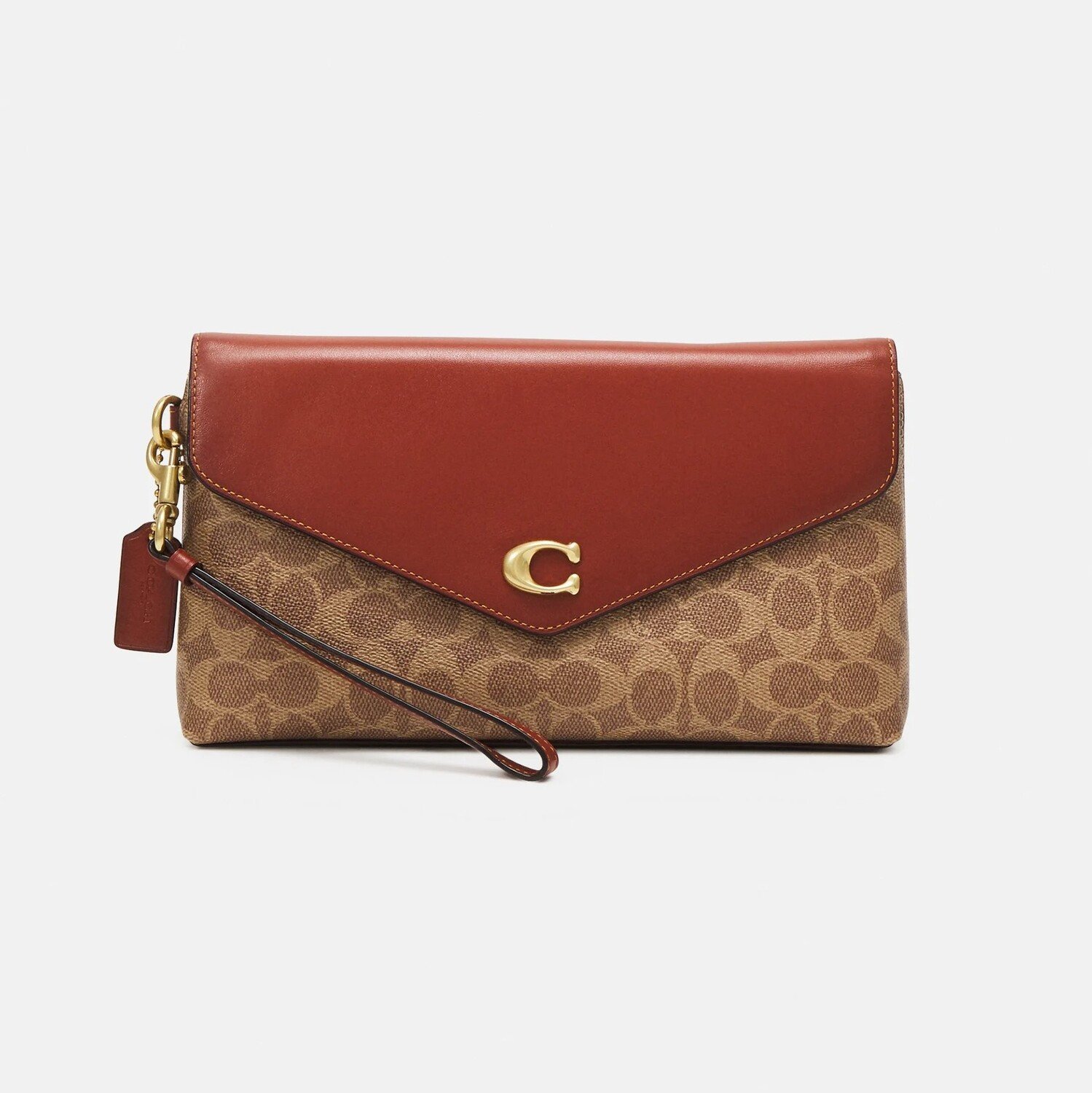 

Клатч Coach Colorblock Signature Wristlet, коричневый