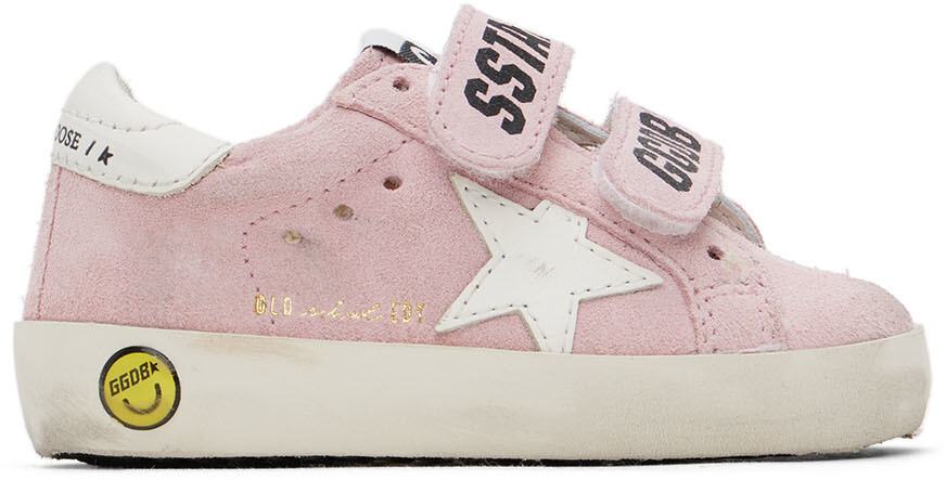 

Детские розовые замшевые кроссовки Old School Golden Goose
