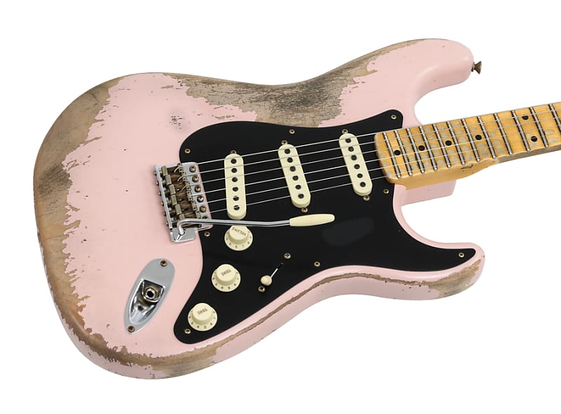 Fender Custom Shop LTD Poblano Stratocaster Super Heavy Relic Aged Shell Pink Custom Shop Stratocaster
