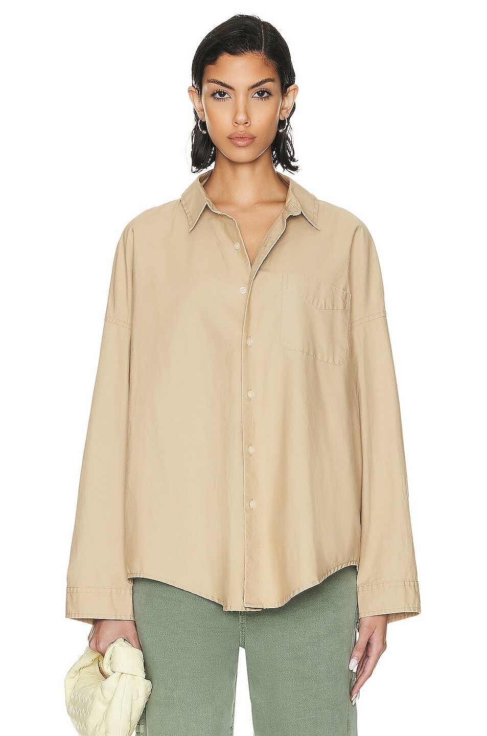 

Рубашка R13 Boxy Button-Up, хаки