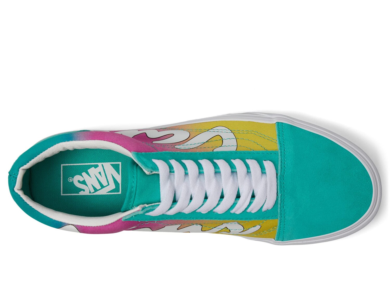 Vans old store skool platform green