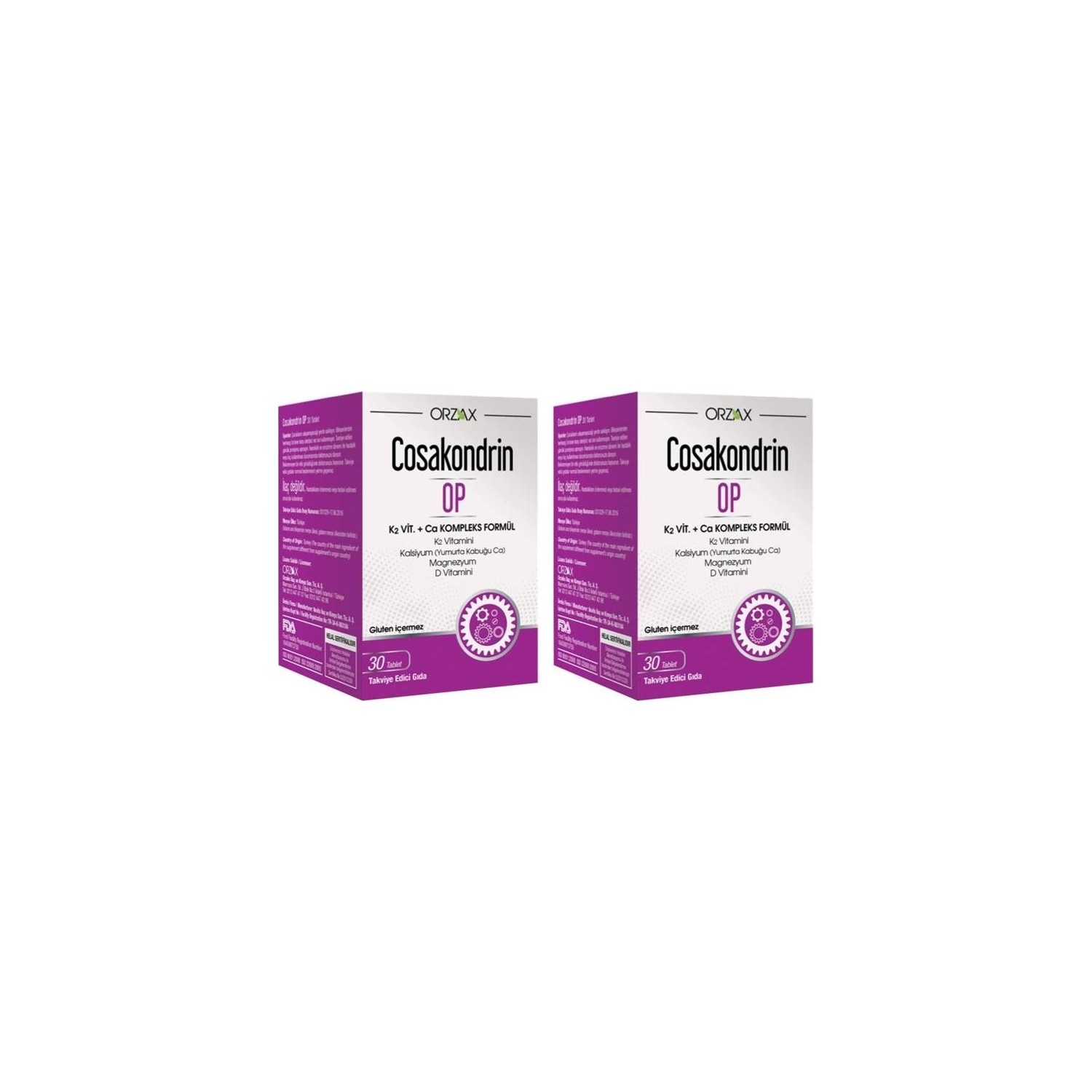 Пищевая добавка Orzax Cosakondrin Op, 2 упаковки по 30 таблеток цена и фото