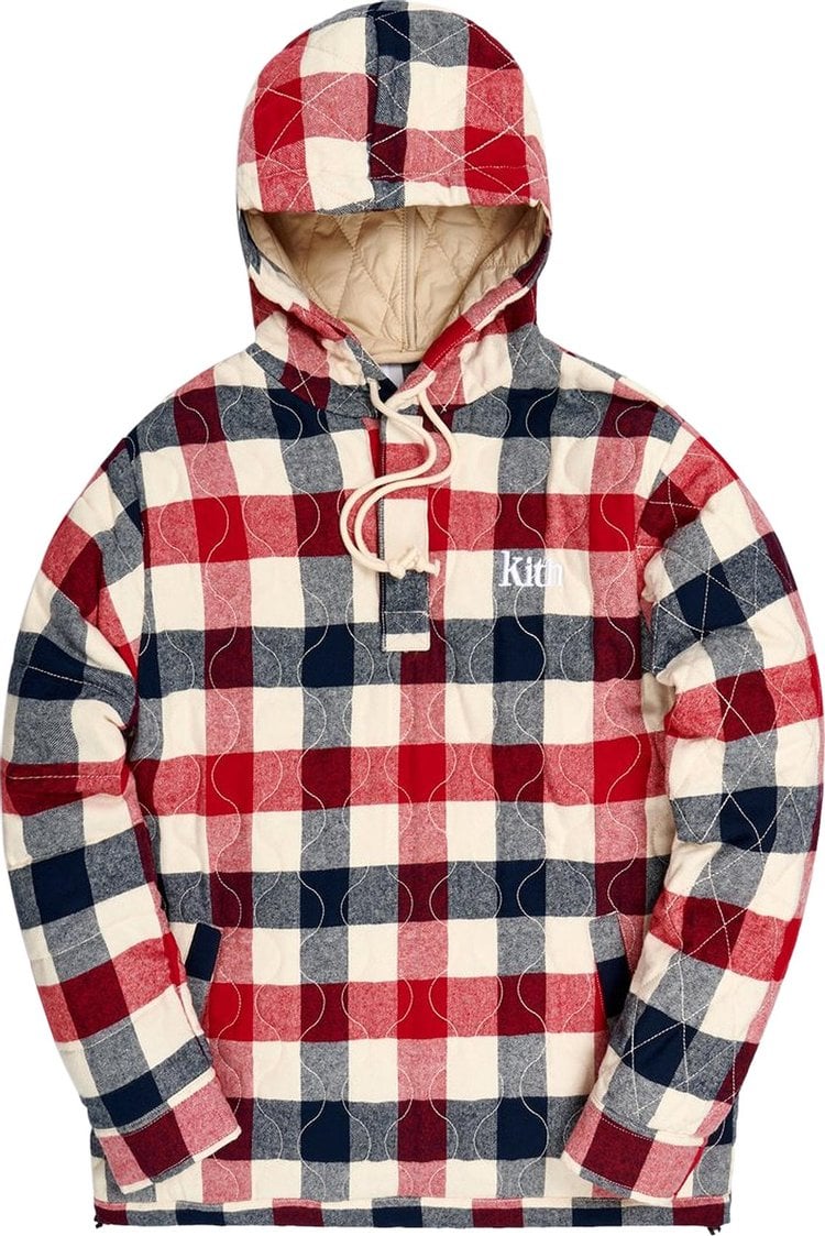 Худи Kith Watts Flannel Quilted Hoodie 'Ivory/Multi', разноцветный - фото