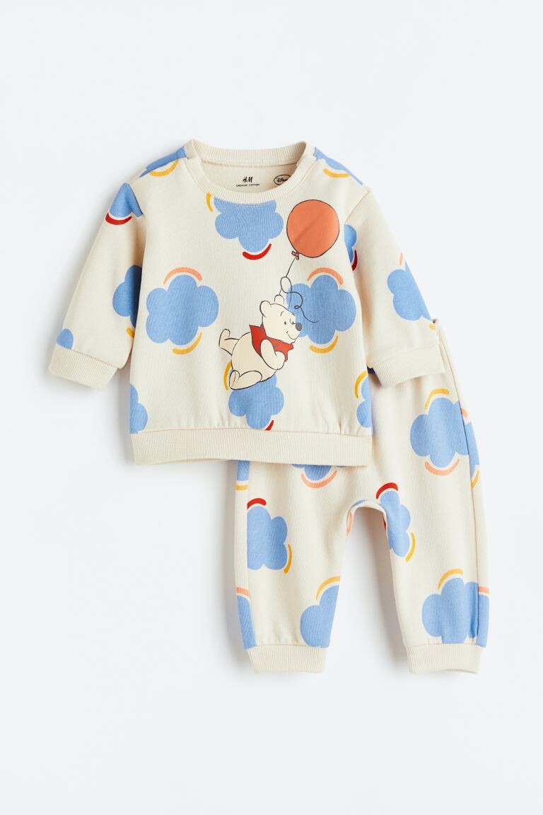 

Костюм для новорожденных из 2 предметов H&M, светло-бежевый/винни-пух