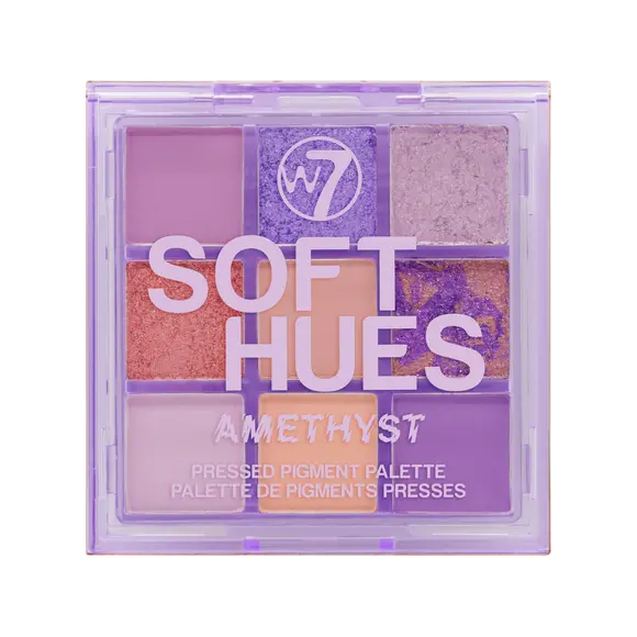 

W7 Soft Hues палитра прессованных пигментов Amethyst для век, 8,1 г
