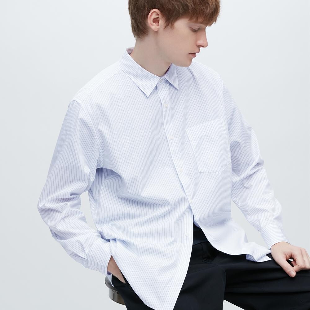 

Рубашка унисекс Uniqlo, синий