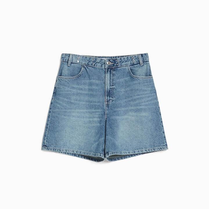 

Джинсовые шорты-бермуды Bershka Multi-Way, синий