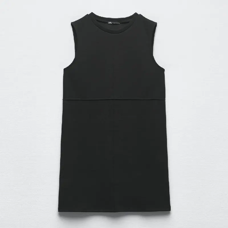 

Платье Zara Basic With Seam Detail, черный