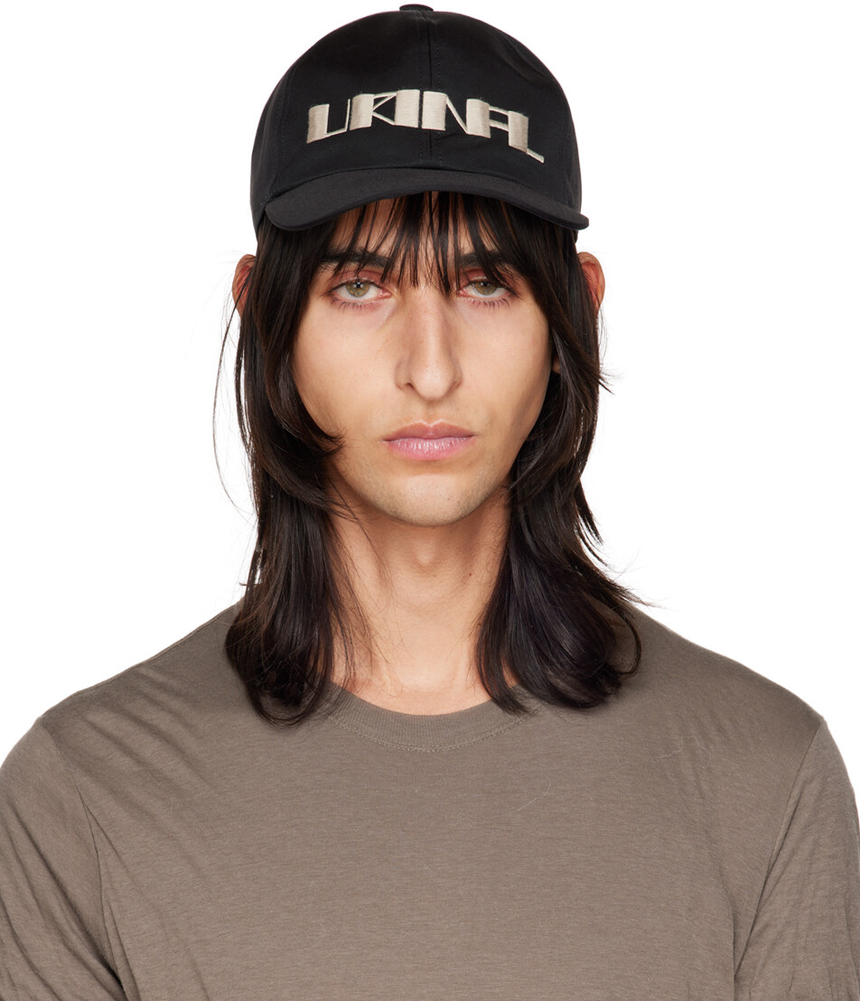 

Черная кепка с вышивкой Rick Owens Drkshdw