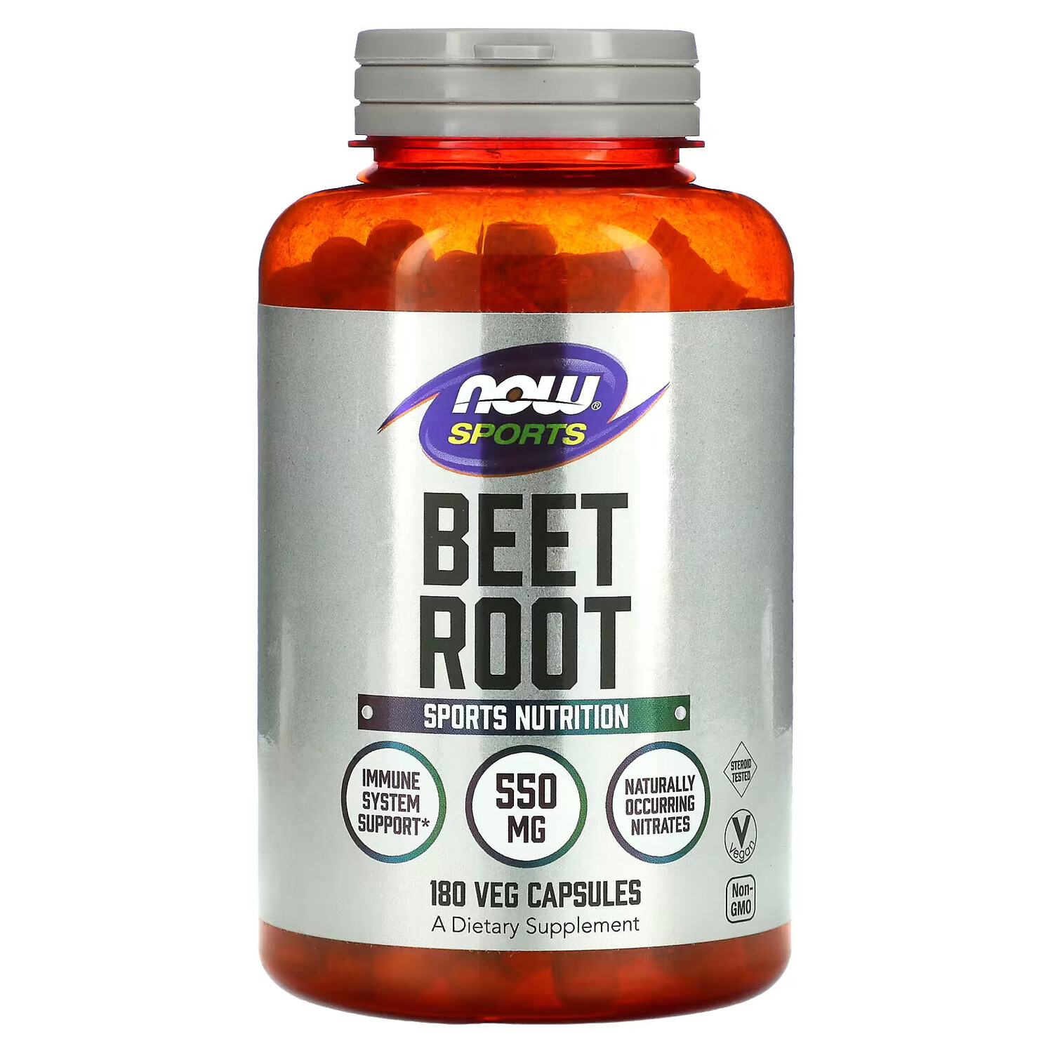 

NOW Foods, Sports, свекла, 550 мг, 180 растительных капсул