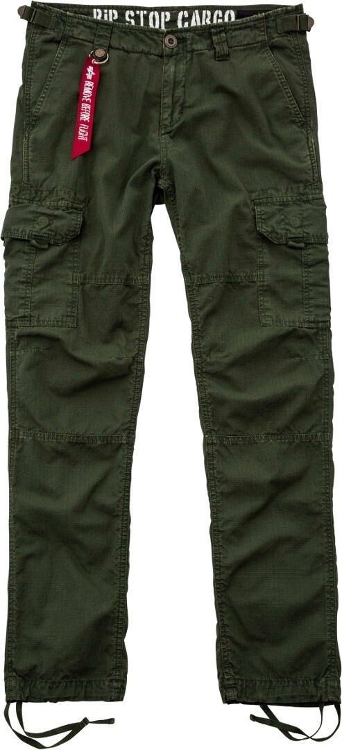 

Брюки Alpha Industries Rip Stop Cargo, темно-зеленые